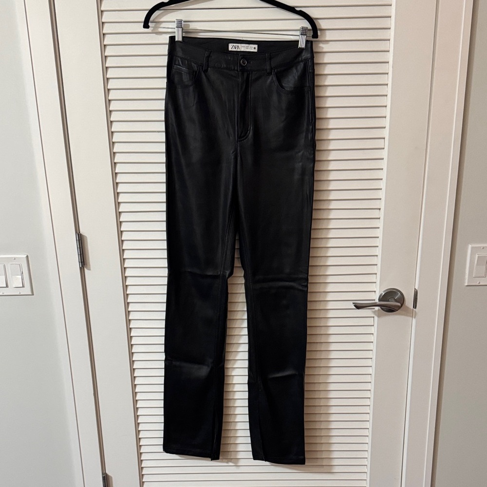 Zara Women's Straight Leg Black Jeans